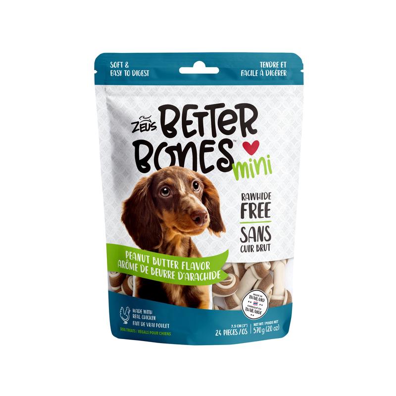 Zeus Better Bones - Peanut Butter Flavor - Mini Bones - 24 pack