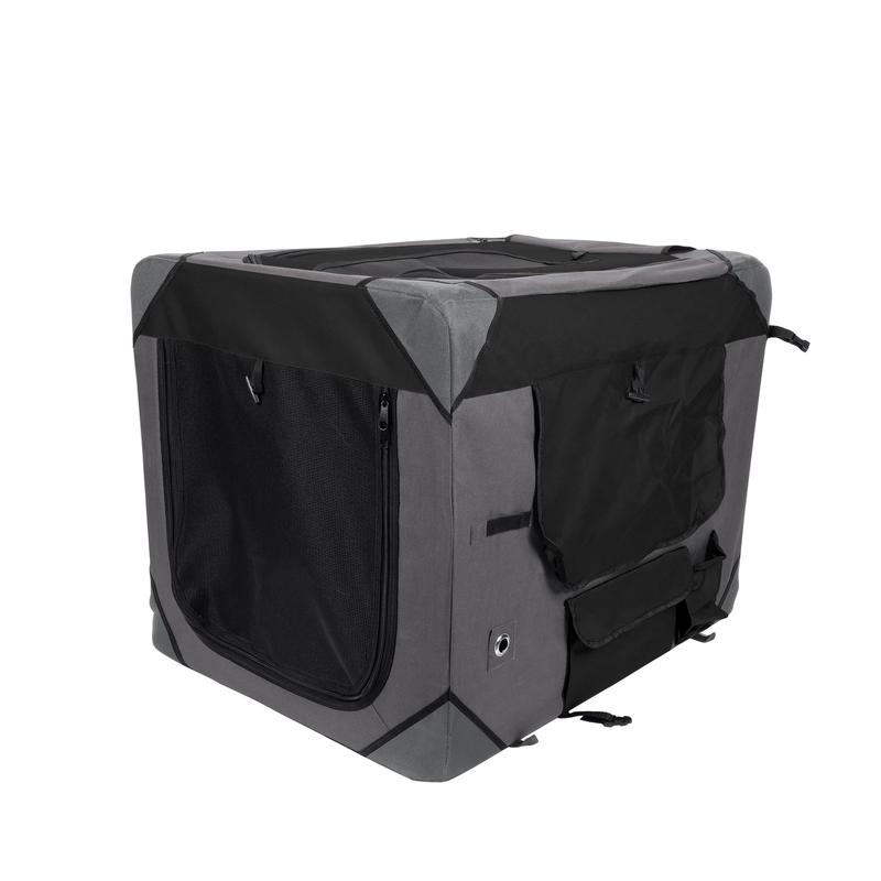 Zeus Deluxe Soft Crate - Grey/Black - Small