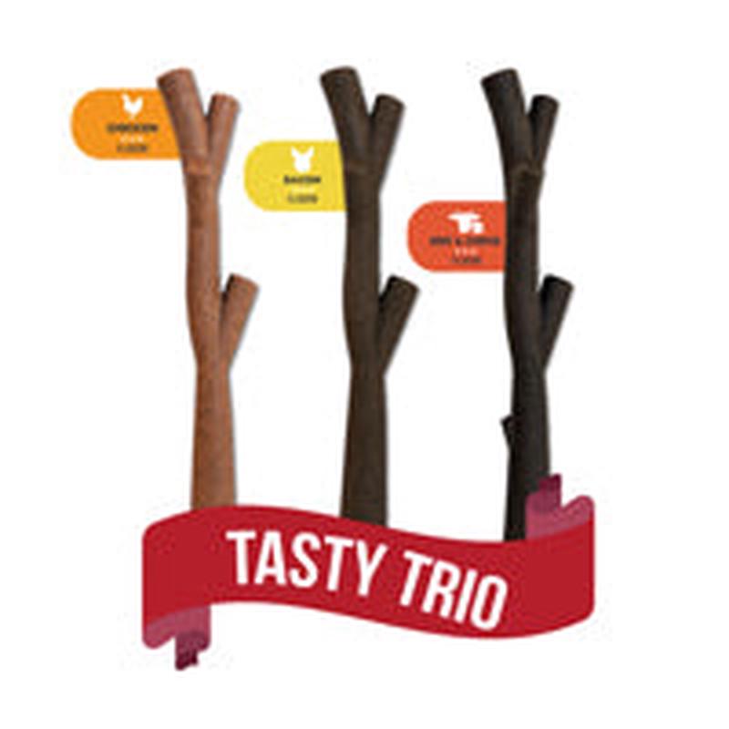 Zeus NOSH CHEW STICKS Chew Toy - Tasty Trio 3-pack - 20 cm (7.8 in)