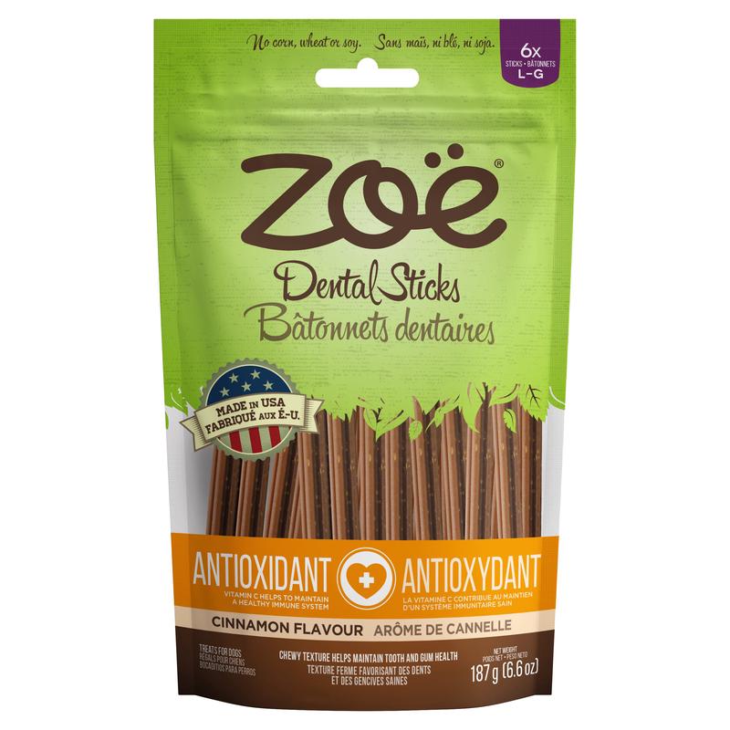 Zo Dental Sticks for Dogs  Antioxidant - Cinnamon Flavour - 187 g (6.6 oz)