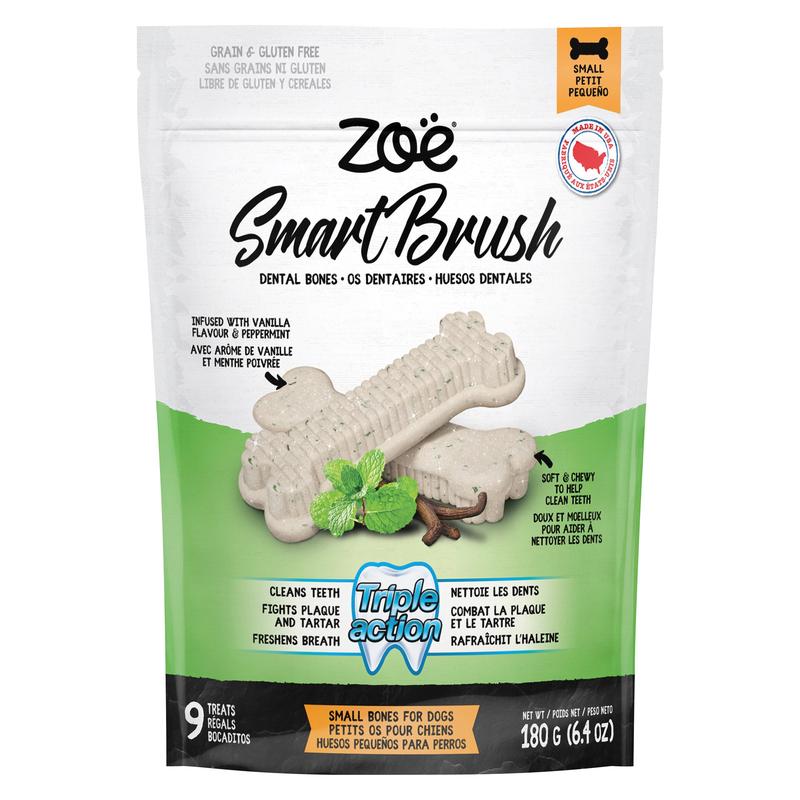 Zo Smart Brush Bones for Dogs  Small  9 pack  180 g (6.4 oz)