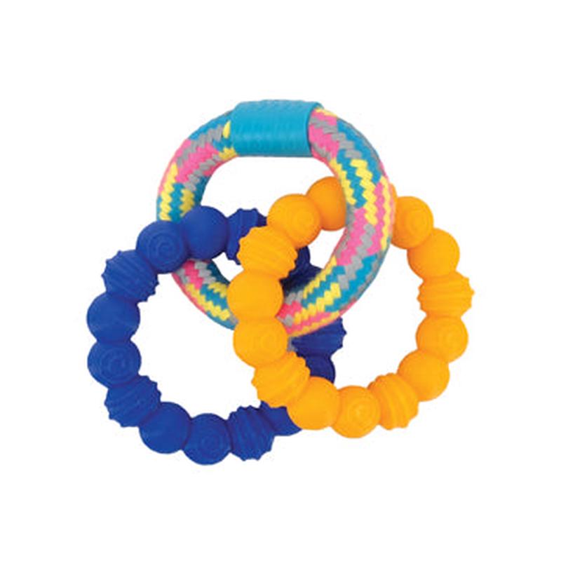 Zeus Mojo Brights TPR & Rope Ring Tug - 16 cm (6.25 in)