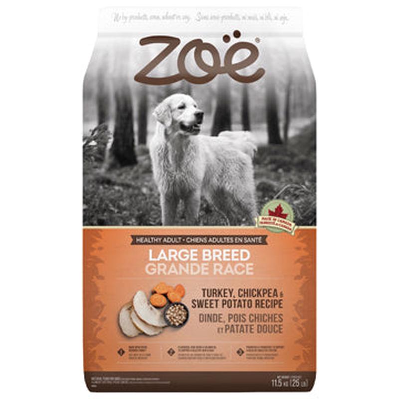 Zo Large Breed Dog Food - Turkey, Chickpea and Sweet Potato Recipe - 11.5 kg