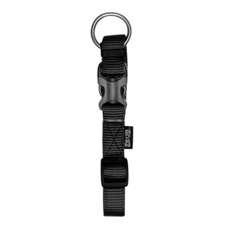 Zeus Adjustable Nylon Dog Collar - Black - XLarge - 2.5 cm x 42 cm-65 cm (1in x 16in-26in)
