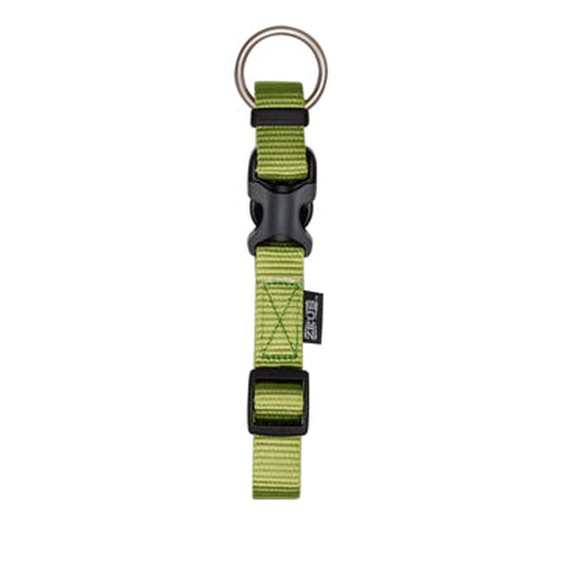 Zeus Adjustable Nylon Dog Collar - Olive - XLarge - 2.5 cm x 42 cm-65 cm (1in x 16in-26in)