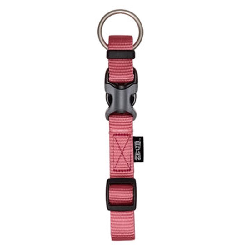 Zeus Adjustable Nylon Dog Collar - Salmon - Large - 2 cm x 36 cm-55 cm (3-4in x 14in-22in)