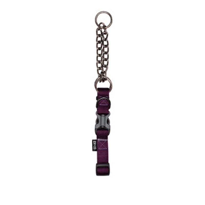 Zeus Martingale Dog Collar - Royal Purple - Medium - 1.5 cm x 38 cm-45 cm (1-2in x 15in-18in)