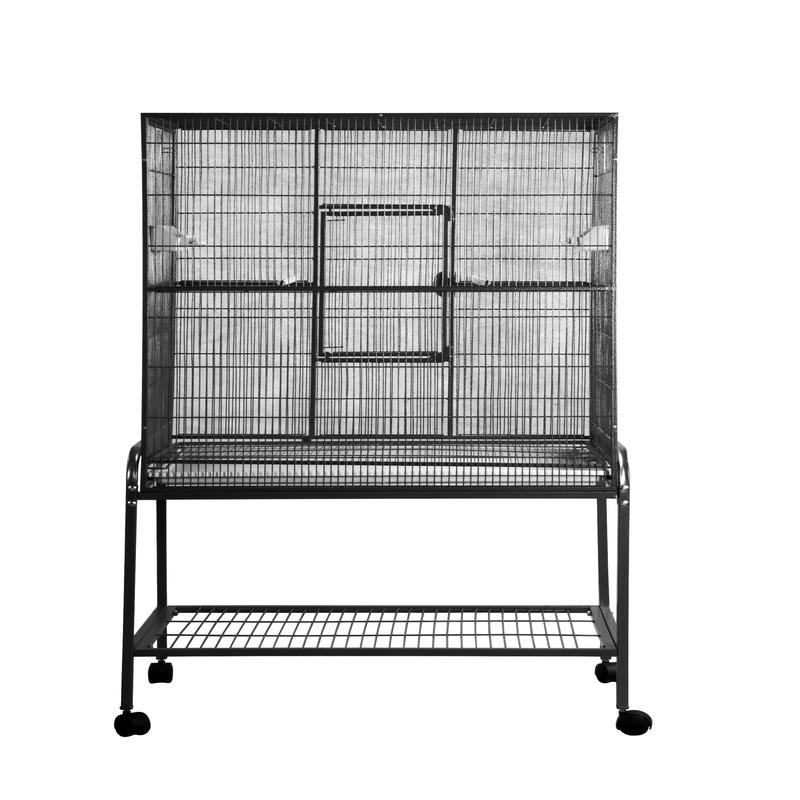 13221 Black - 32"x21"x63" Flight Cage & Stand