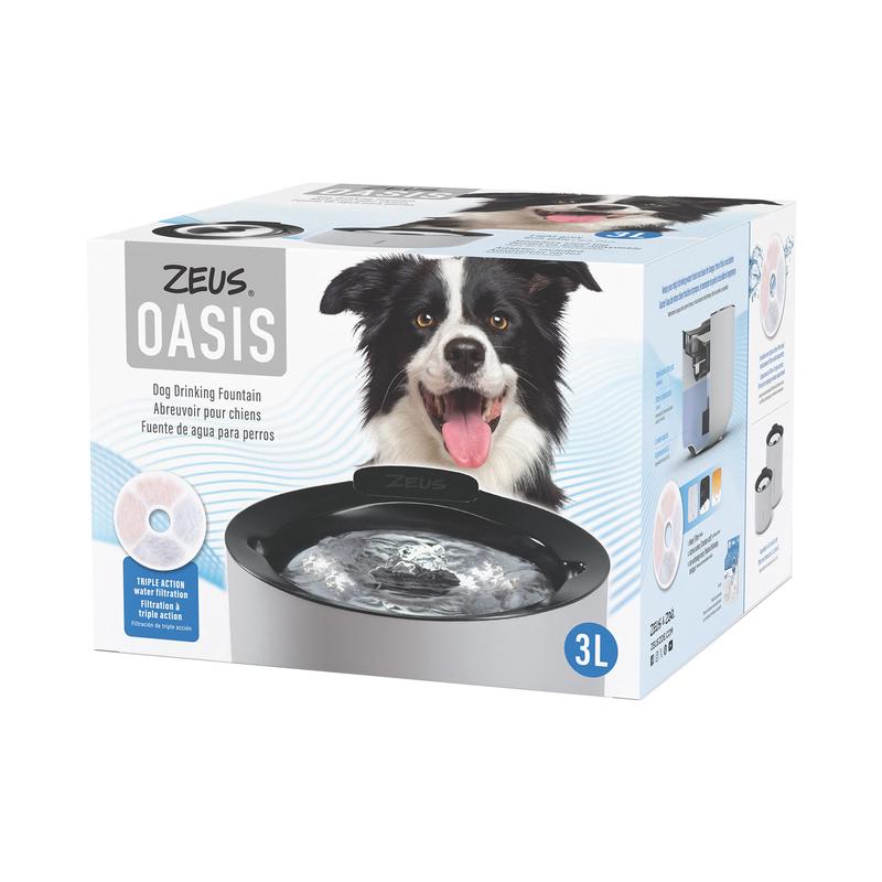 Zeus Oasis Fountain - Light Grey - 3L (100 fl.oz)