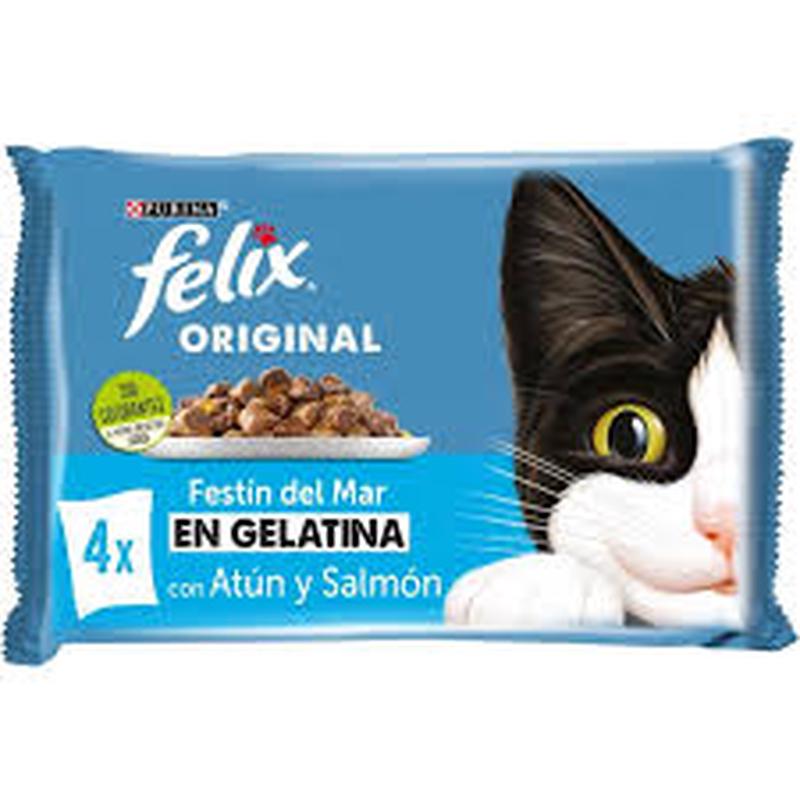 Felix Original Mix Tuna & Salmon in Jelly 4x85gr