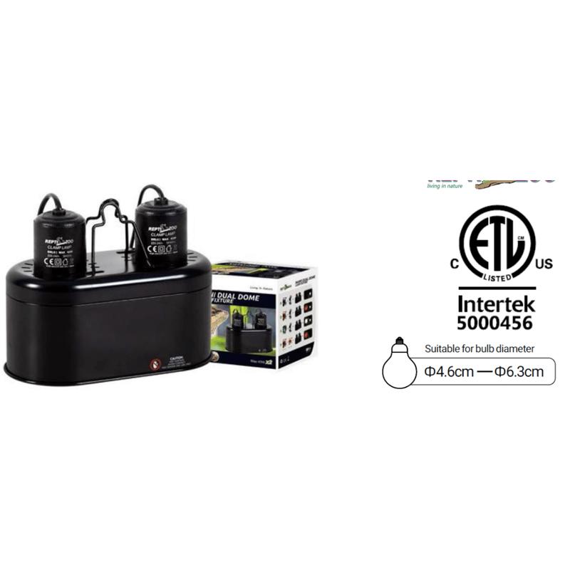 Mini Dual Lamp Fixture 19x10x14cm