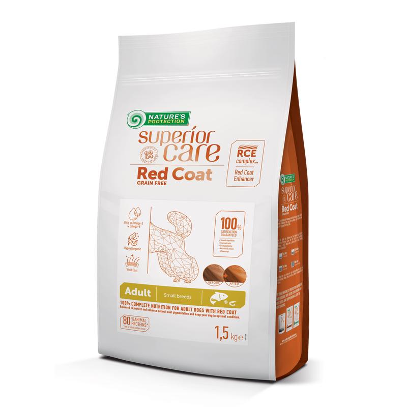 Nature's Protection Superior Care Red Coat Grain Free Salmon Adult Small Breed 1.5kg