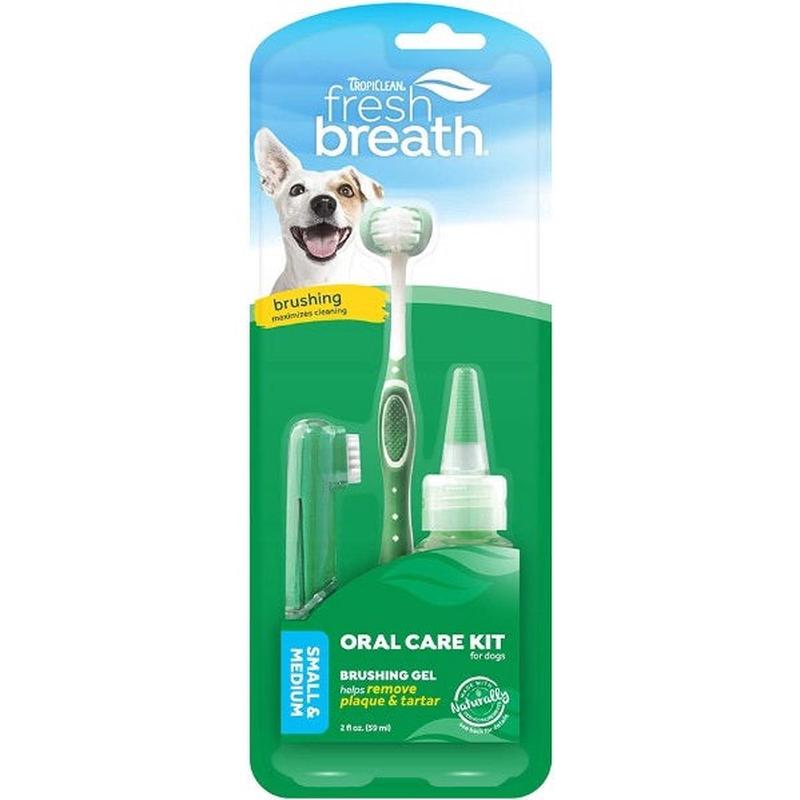TropiClean Fresh Breath Oral Care Kit for Small & Medium Dogs