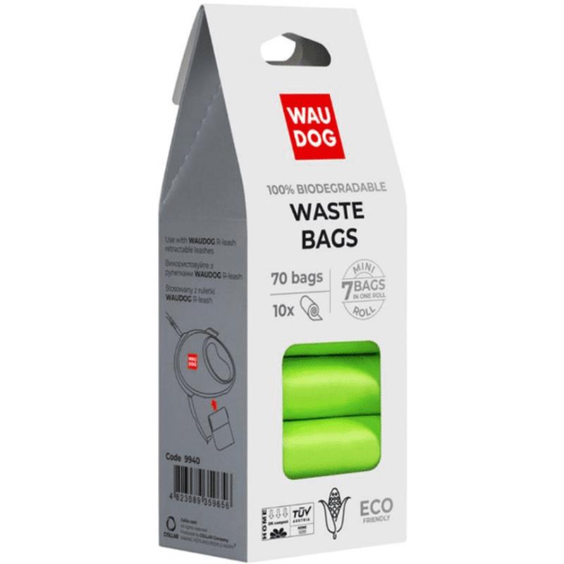 Waudog Biodegradable Waste Bags 70pcs (10 Rolls of 7Pcs)