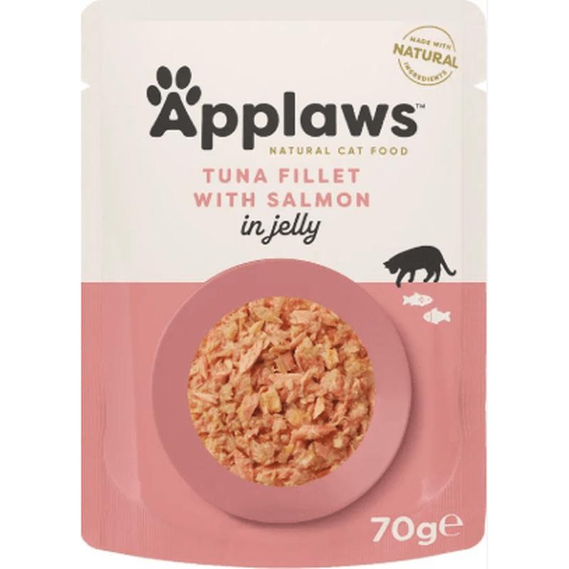 Applaws Tuna Fillet With Salmon In Jelly 70gr