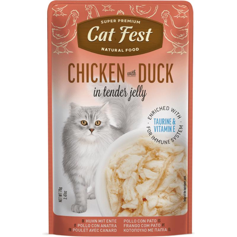 Cat Fest Chicken With Duck In Tender Jelly 70gr