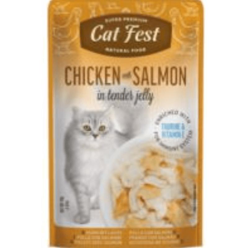 Cat Fest Chicken With Salmon In Tender Jelly 70gr