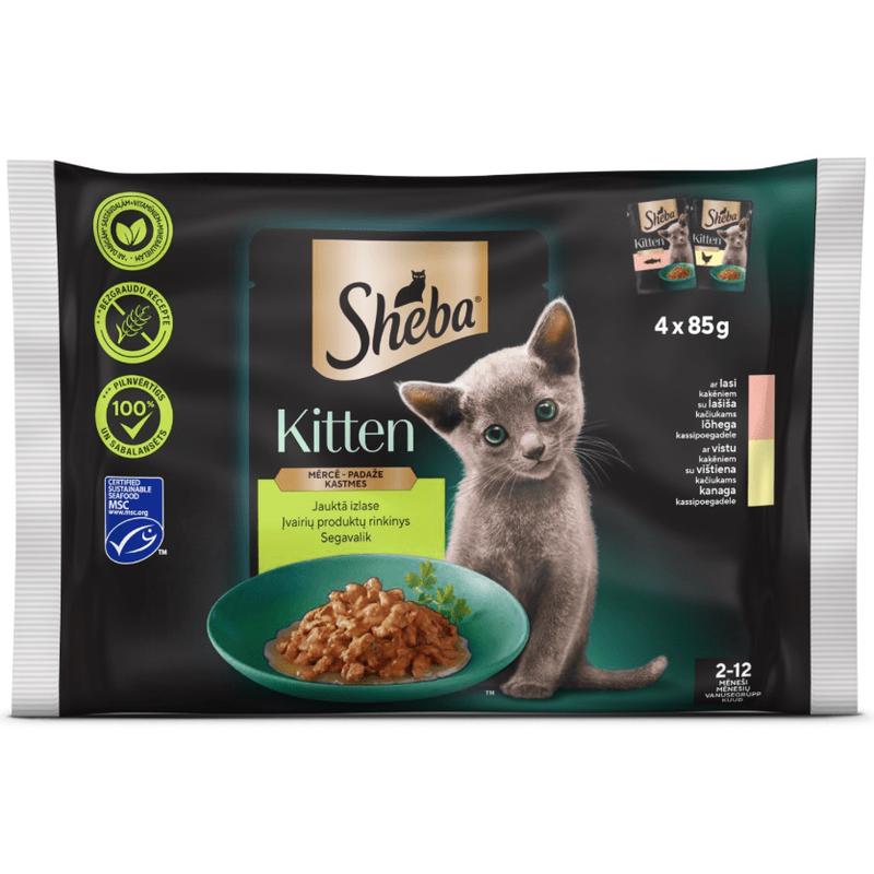Sheba Kitten Fish & Chicken Selection in Gravy 4x85gr