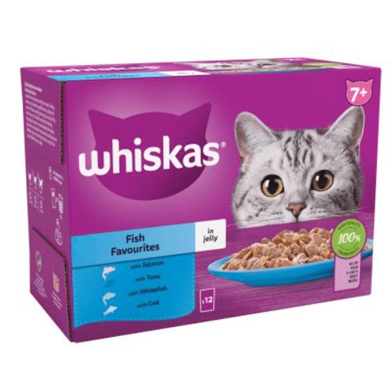 Whiskas 7+ Fish Favorites in Jelly 12x85gr