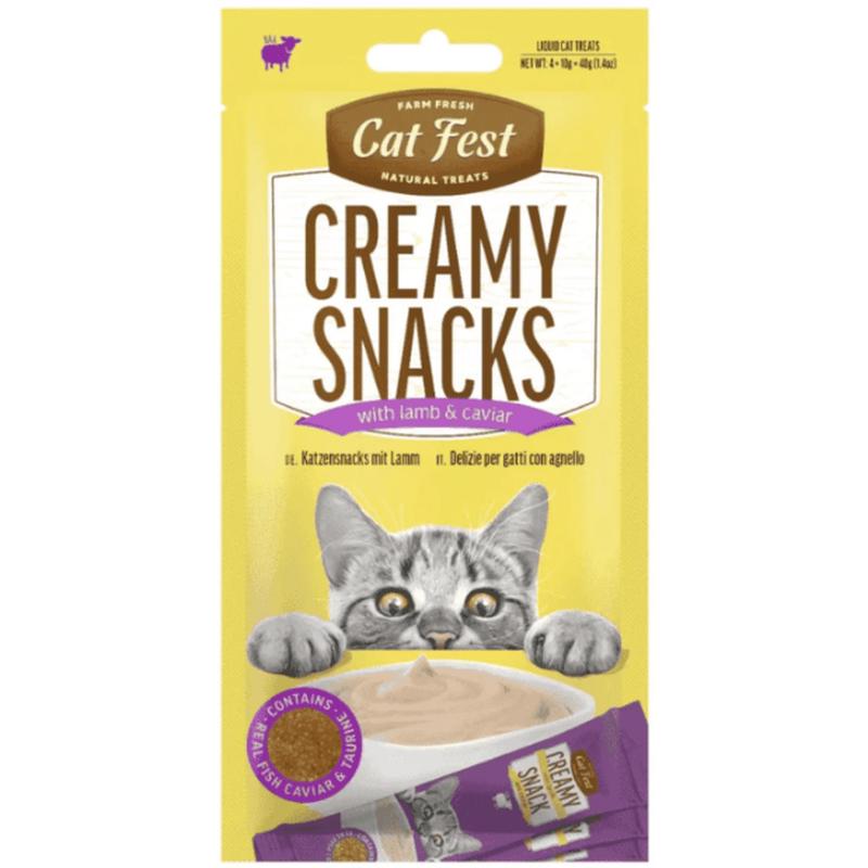 Cat Fest Creamy Snacks with Lamb & Caviar 4x10gr