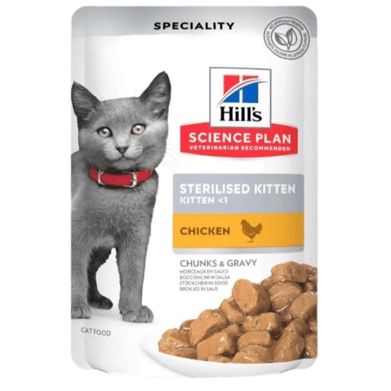 Hills Sterilised Kitten Chicken Pouch 12x85gr