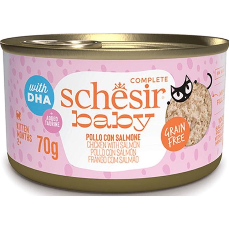 Schesir Baby Chicken & Salmon Fillets in Broth 70gr