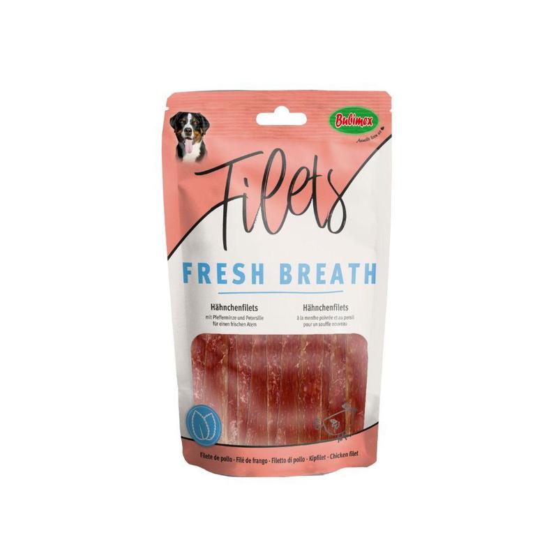 Dog Chicken Breast Fillets Fresh Breath 100gr - Bubimex