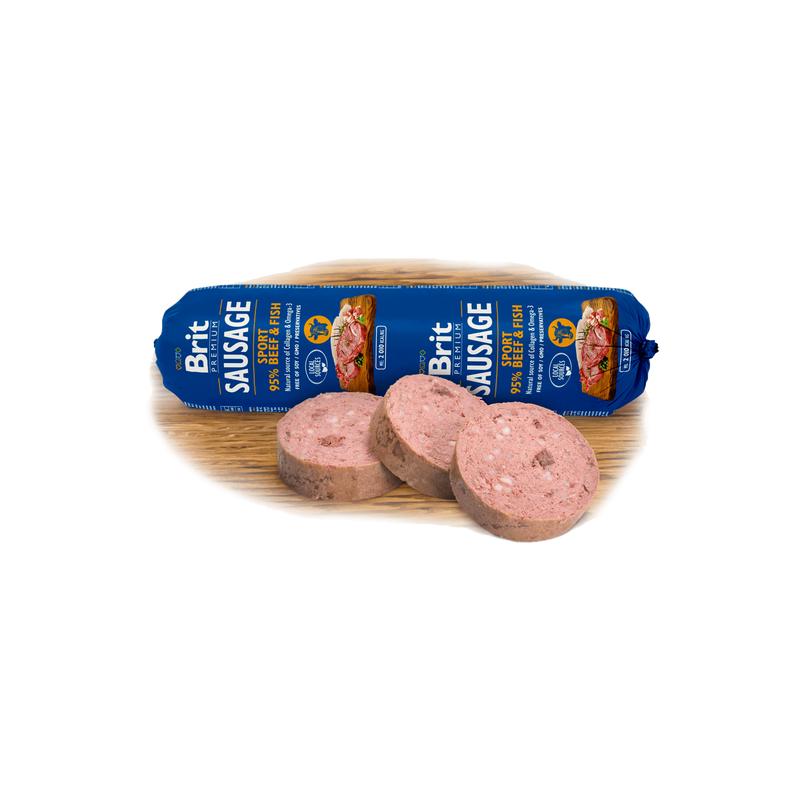 Brit Premium Sausage Sport Beef & Fish 800gr