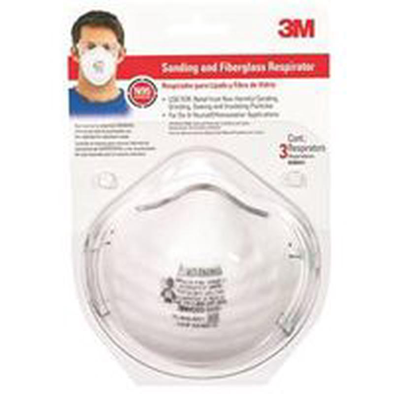 3M 8200H3-DC Respirator, One-Size Mask, N95 Filter Class, 95% Filter Efficiency, White
