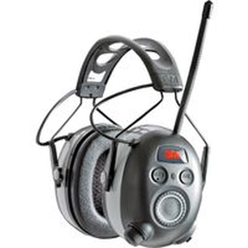 3M Worktunes Wireless Hearing Protector, 24 dB NRR, AM/FM Radio Band, Black/Silver