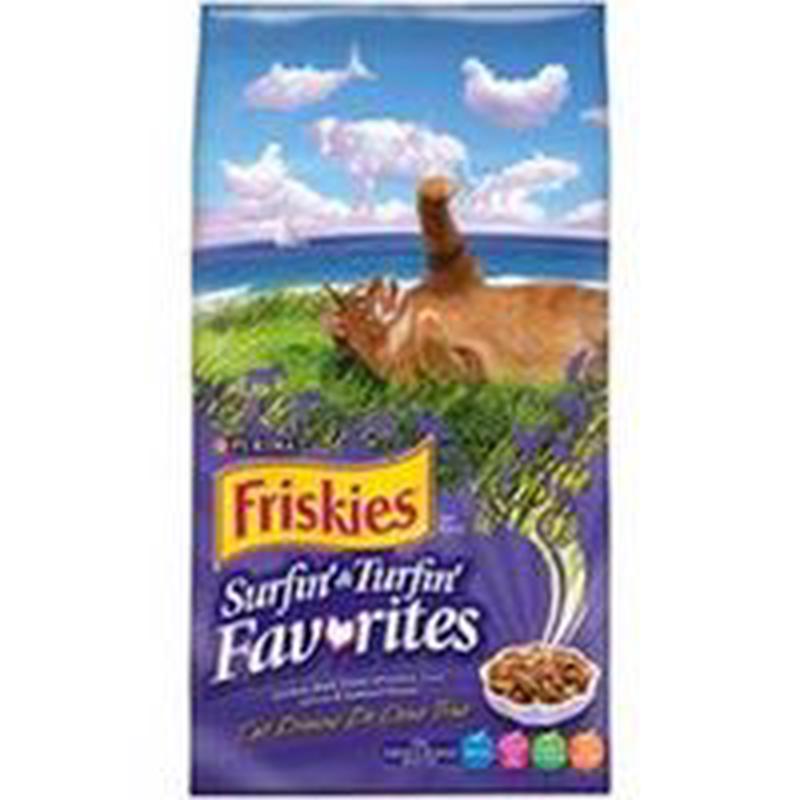 Purina Friskies Surf & Turf Cat Food, Dry, 16 lb