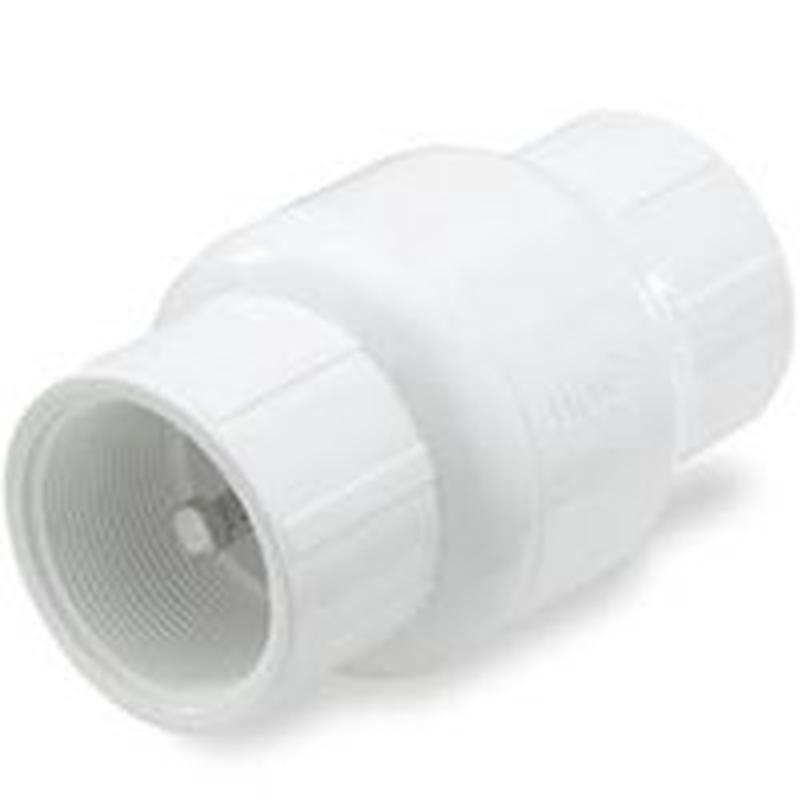 1" White PVC Check Valve