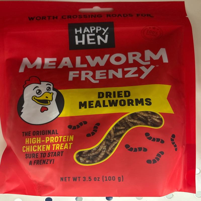 100% Mealworm Frenzy Treats for Chickens 3.5OZ