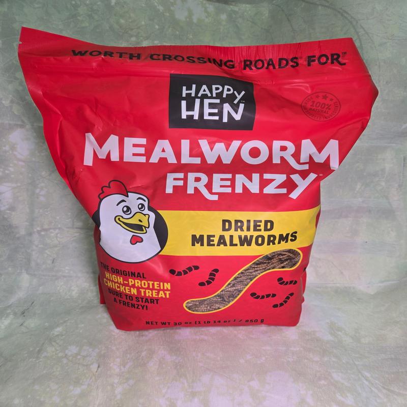 100% Mealworm Frenzy Treats for Chickens 30OZ