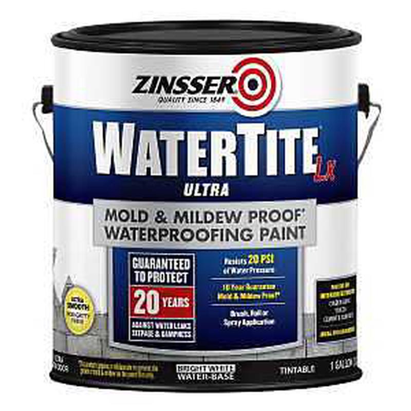 Zinsser WATERTITE-LX Ultra Block Filler Paint, Water, Bright White, 1 Gal, 100-125 Sq-Ft Coverage