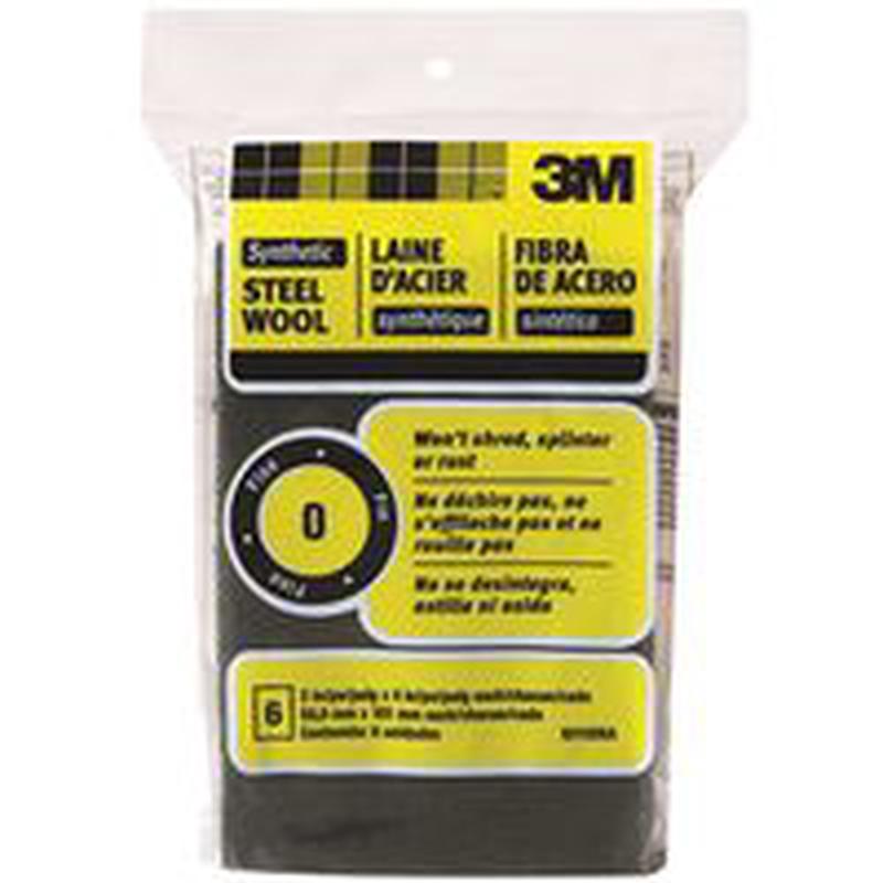 3M 10118NA Wool Pad, Fine, Synthetic Steel #0 Syn STL Wool Pad (10118)