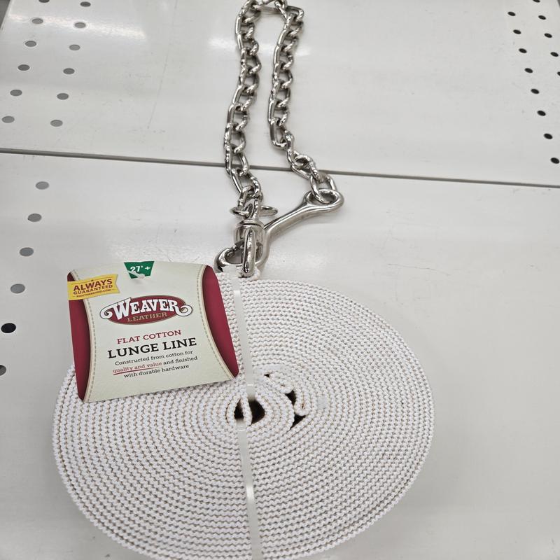 27' White Cotton Lunge Line