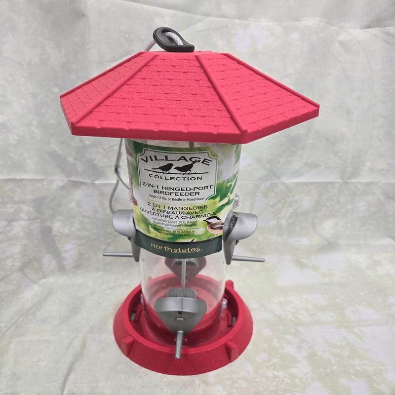 2in1 Red 4 Perch Feeder