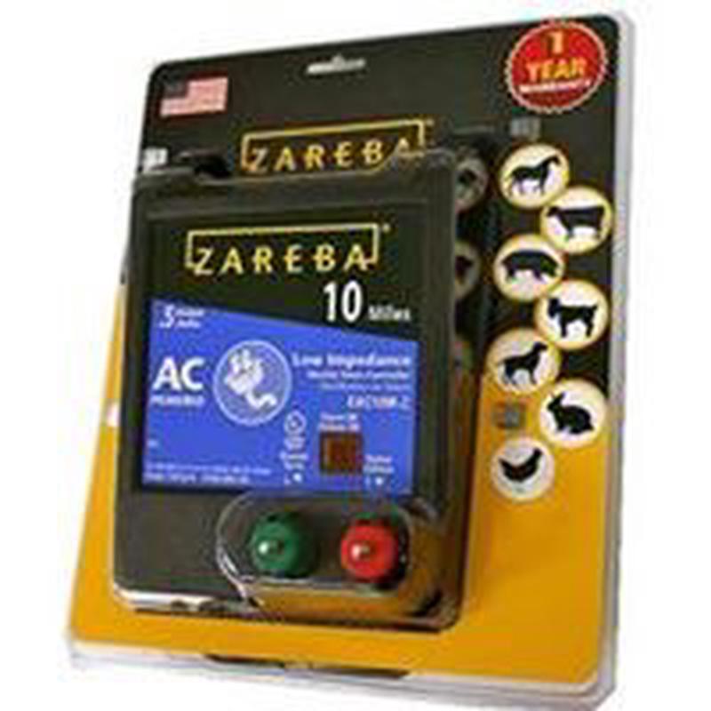 Zareba EAC10M-Z Electric Fence Charger, 0.5 J Output Energy, 115 V Energizer AC Low Imped 10