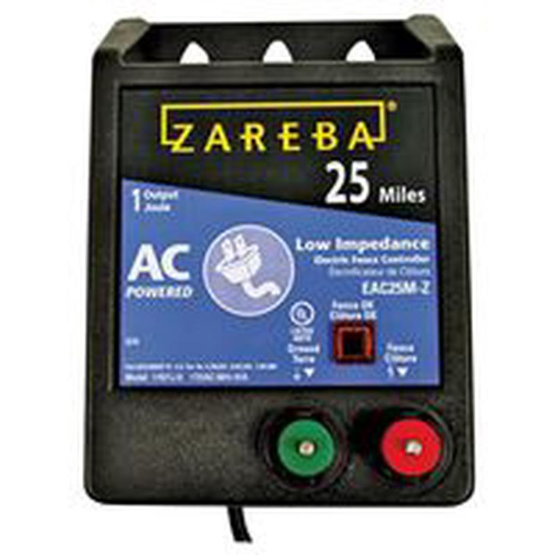 Zareba EAC25M-Z Electric Fence Charger, 1 J Output Energy, 115 V Energizer AC Low Impedance 25