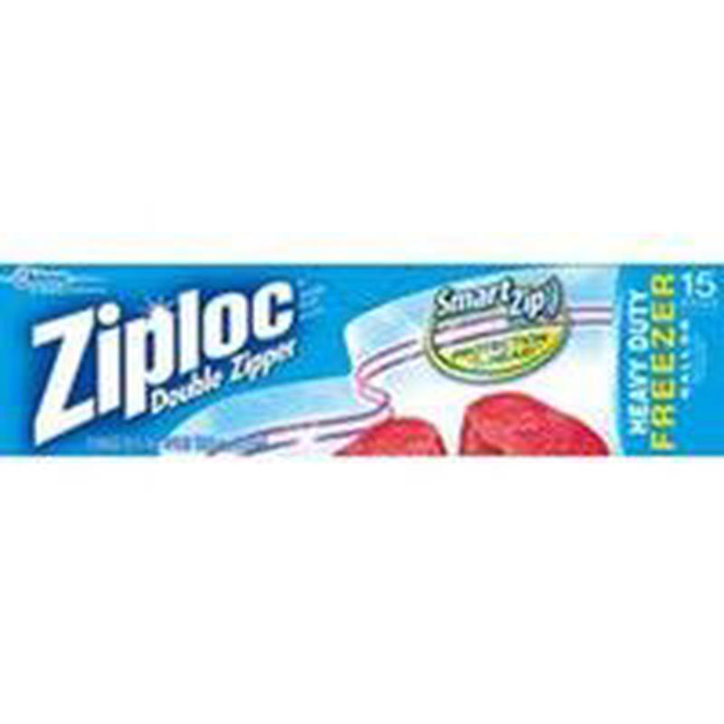 Ziploc 00389 Series Freezer Bag, Zipper Closure, 1 Gal Capacity, 14/PK