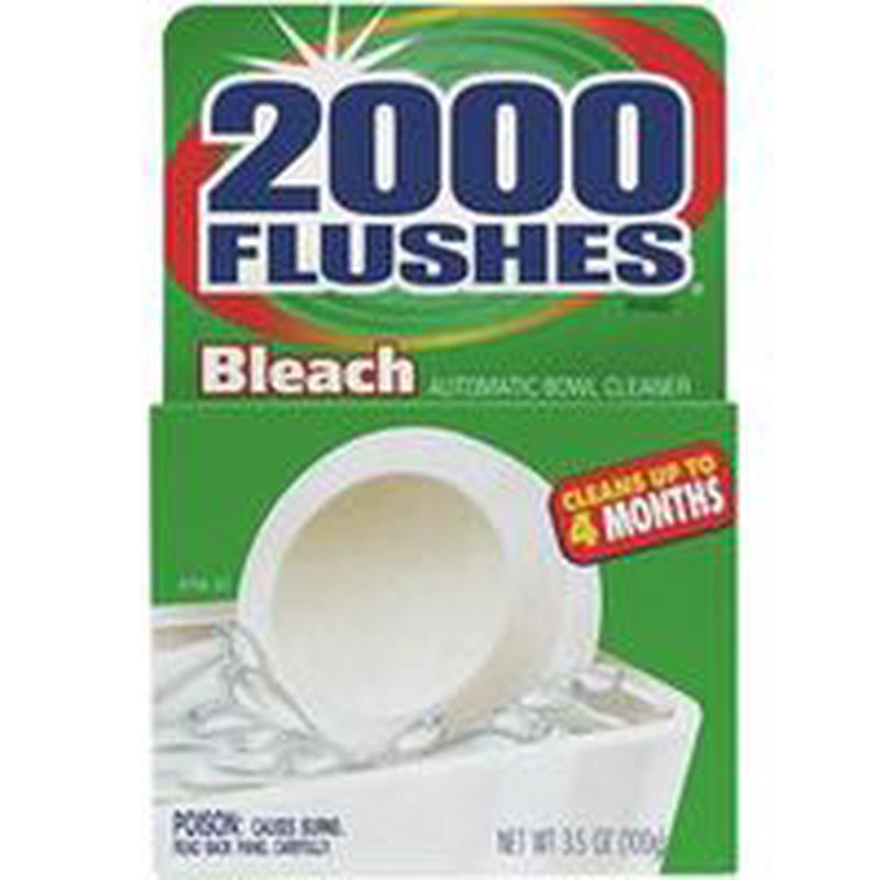 2000 Flushes Toilet Bleach Tablet, 1.75 oz, Very Slight Pungent, Off-White