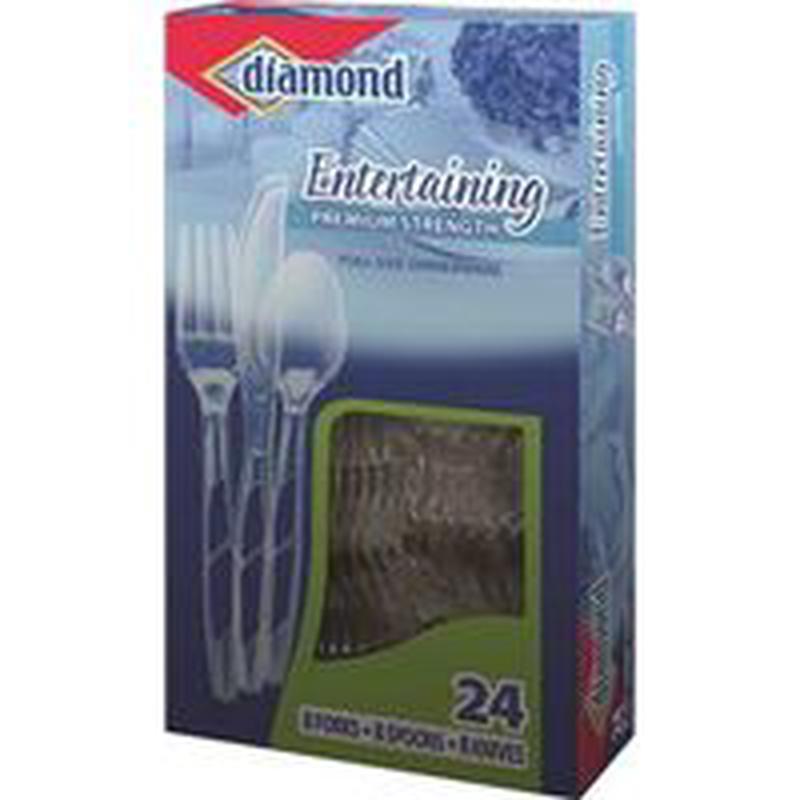 24CT Clear Plastic Cutlery