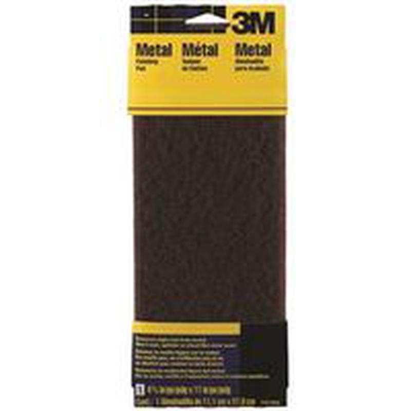 3M Stripping Pad, Maroon, 11 in L, 4-3/8 in W, Medium 4-1/2x11 MTL Finish Pad (7414)