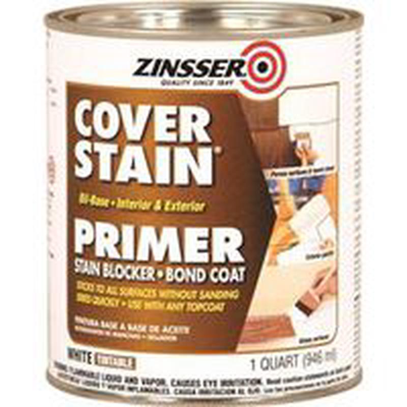 Zinsser 03504 Primer, Flat/Matte, White, 1 Qt Stain Primer Sealer (3504)