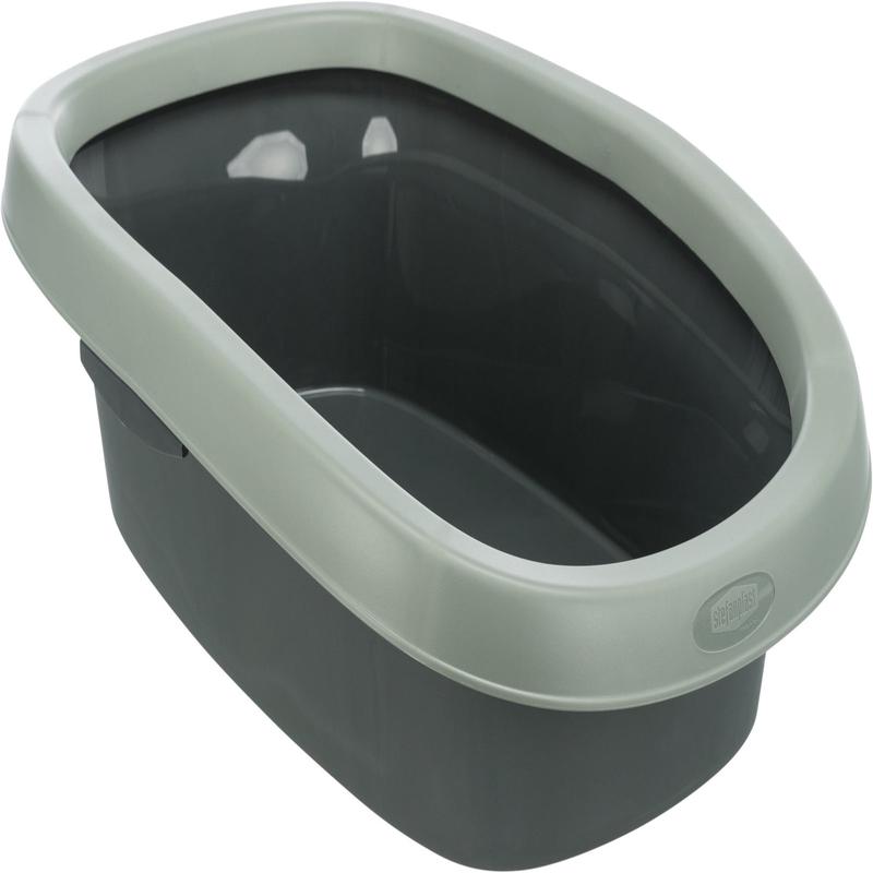Trixie Be Eco Carlo cat litter tray, with rim, 31 x 14 x 43 cm, anthracite/grey-green
