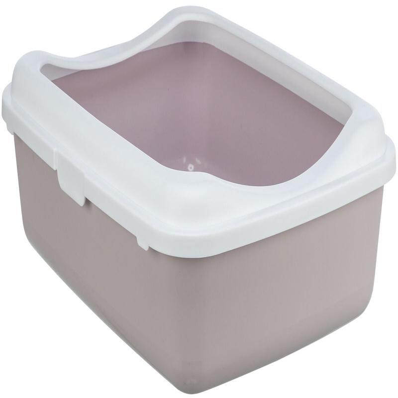 Trixie Classic cat litter tray, with rim, 37 x 15 x 48 cm, light lilac/white