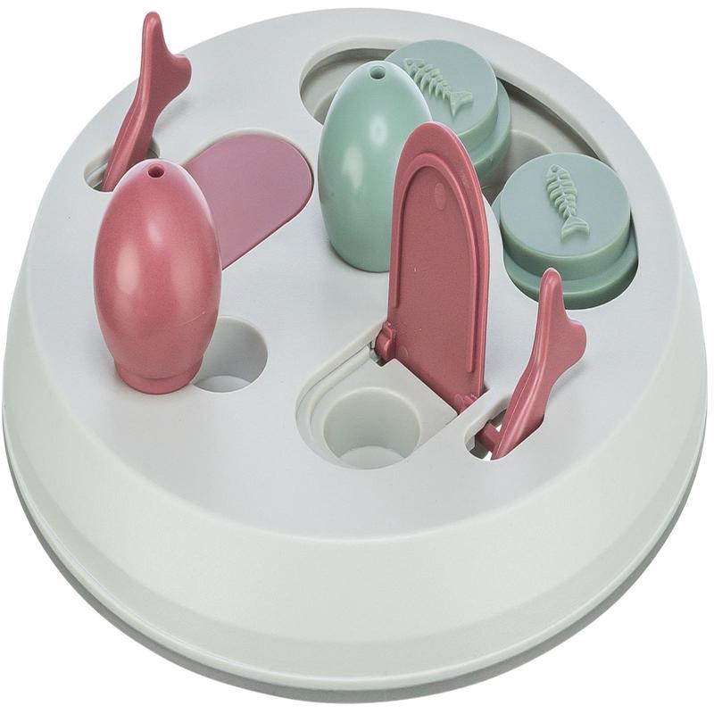 Trixie Cat Activity Flip Board strategy game, 23 cm, berry/pink/light grey