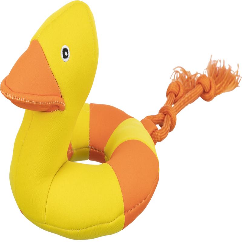 Trixie Aqua Toy duck on a rope, fabric, 20 cm/36 cm