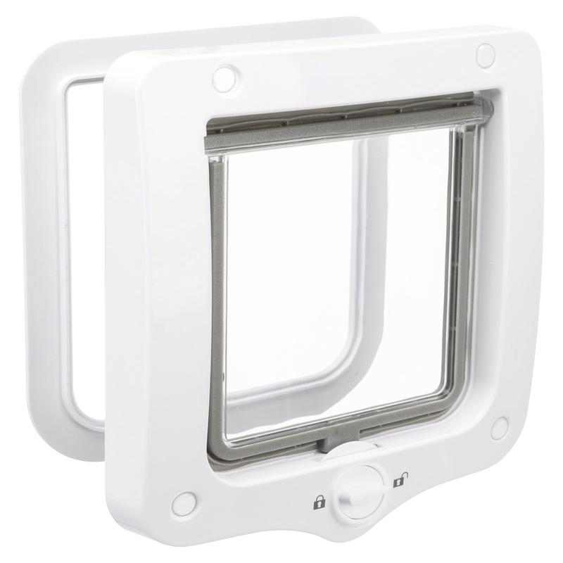 Trixie 2-Way cat flap, 20 x 22 cm, white